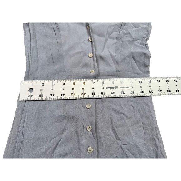 Reformation Naveen Button-Front Dress Periwinkle Blue Wedding Viscose Size 4 - Picture 3 of 8